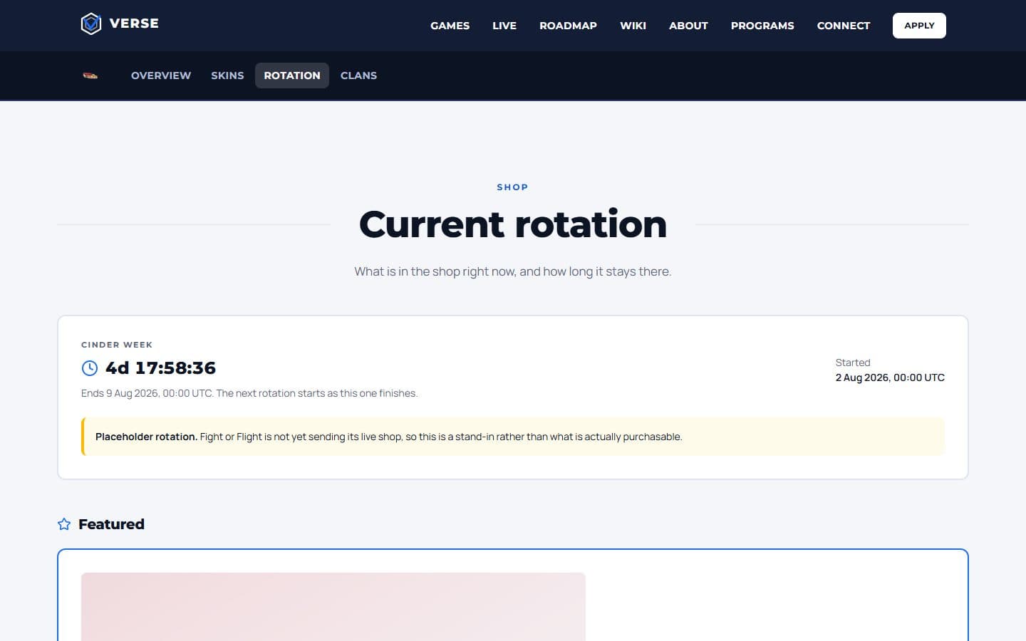 Shop rotation